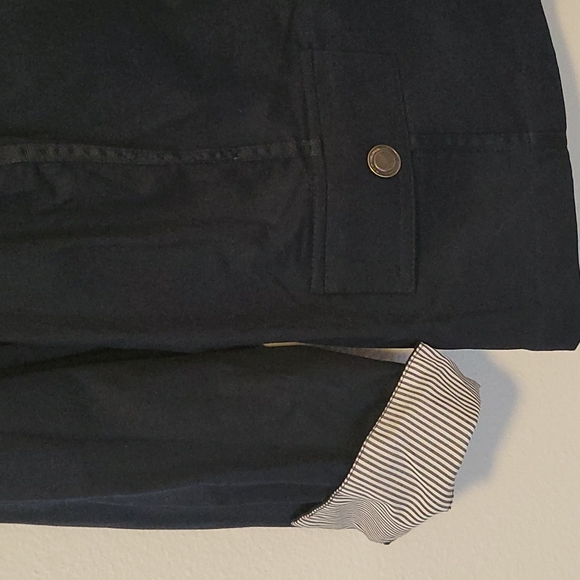NWT Christopher & Banks Navy Blue Snap Front Jacket Size Large - Picture 4 of 8